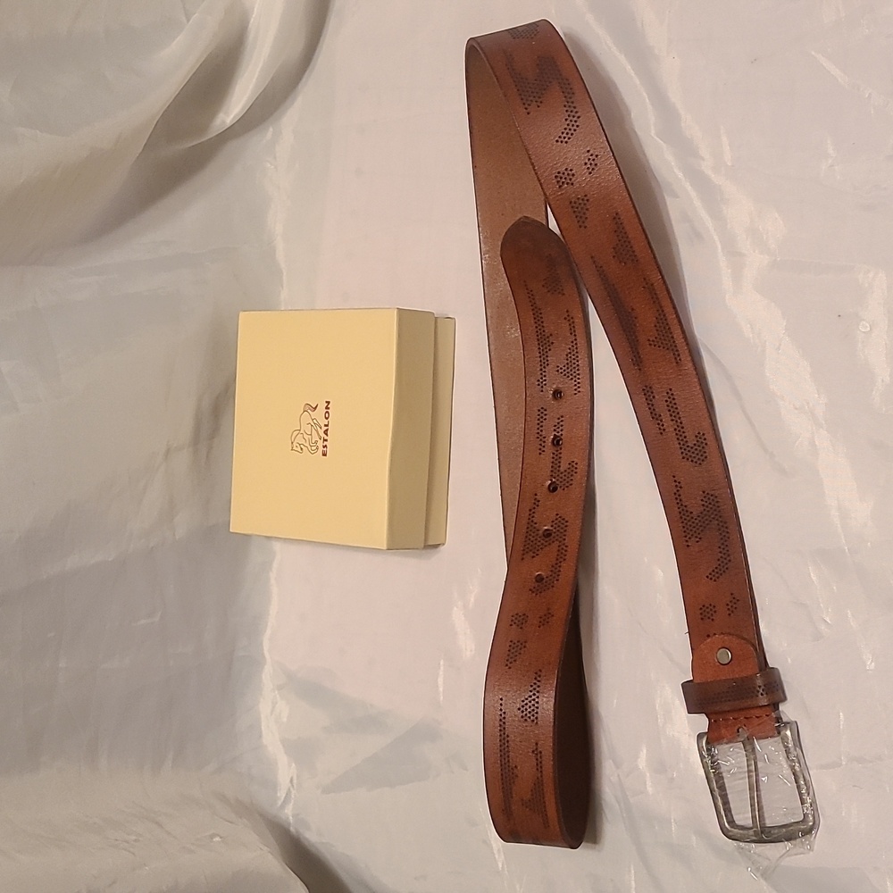 Men's Genuine leather belt, adjustable buckle